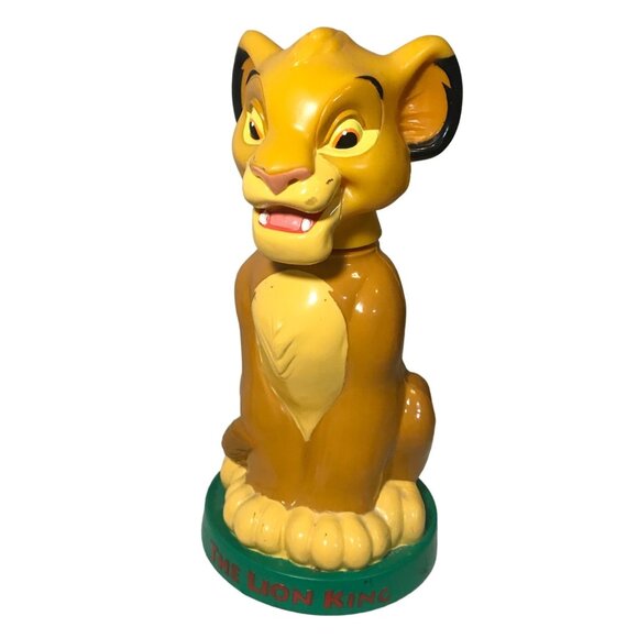 The Lion King Simba Vintage Plastic Bath Bottle Empty 8" Disney Collectible - Picture 1 of 15